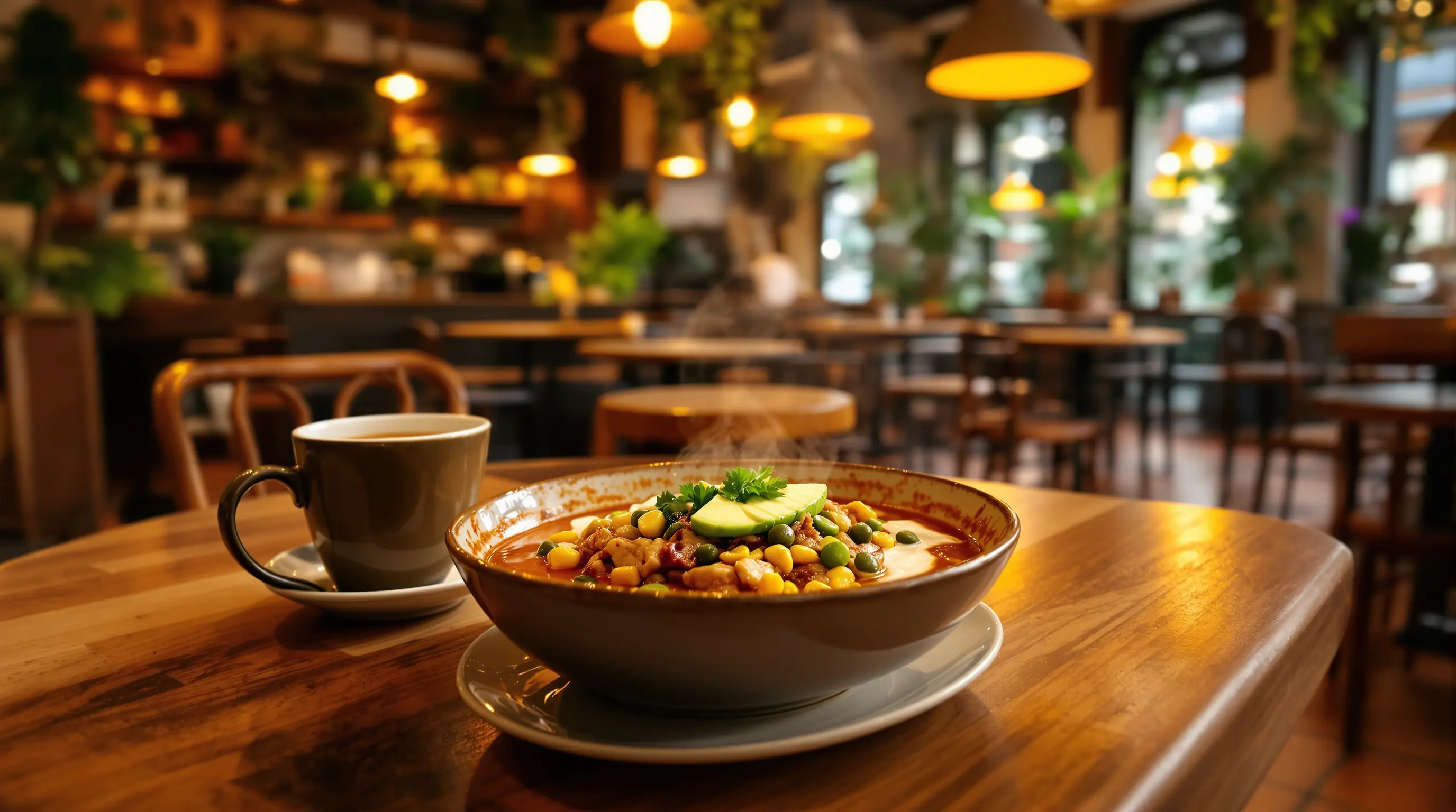 Colombian coffee shop interior